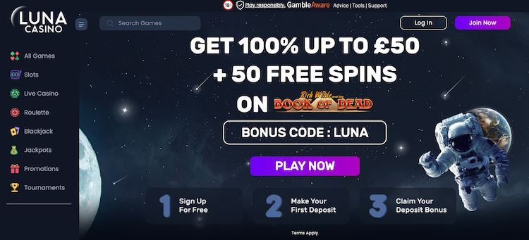 lunacasino welcome bonus uk